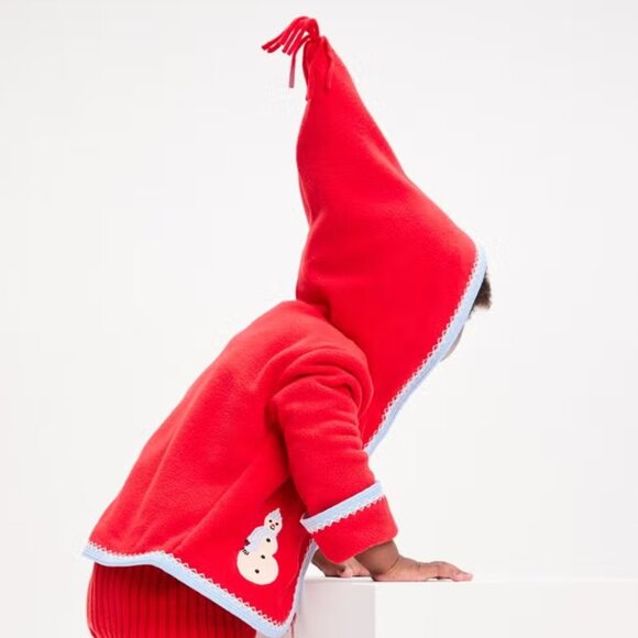 Adorable Hanna Andersson Red Baby Fleece Hoodie Only New with Tags - Picture 5 of 8